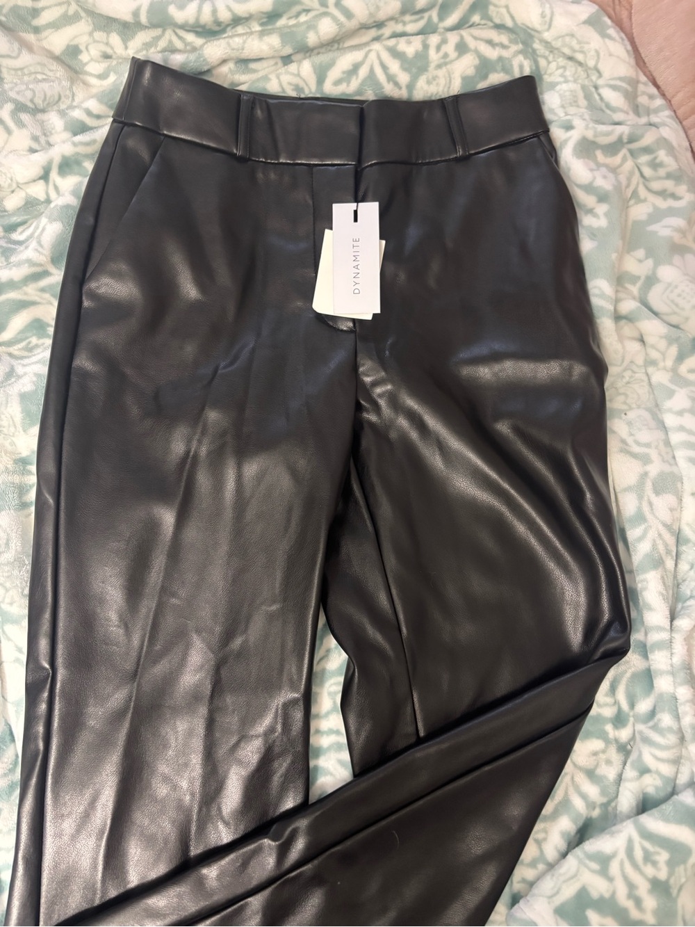 Dynamite Black Faux Leather Skinny Pants